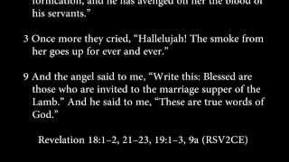 revelation 18:1-2, 21-23, 19:1-3, 9a