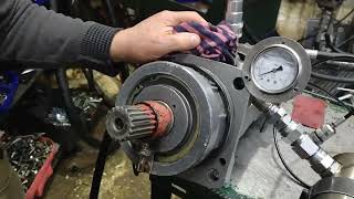 ГТС Испытания на стенде гидронасоса Linde/ Testing hydraulic pumps 094640