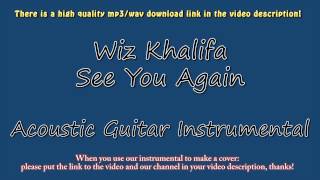 Miniatura del video "Wiz Khalifa - See You Again (Acoustic Instrumental) - Furious 7 - Karaoke"