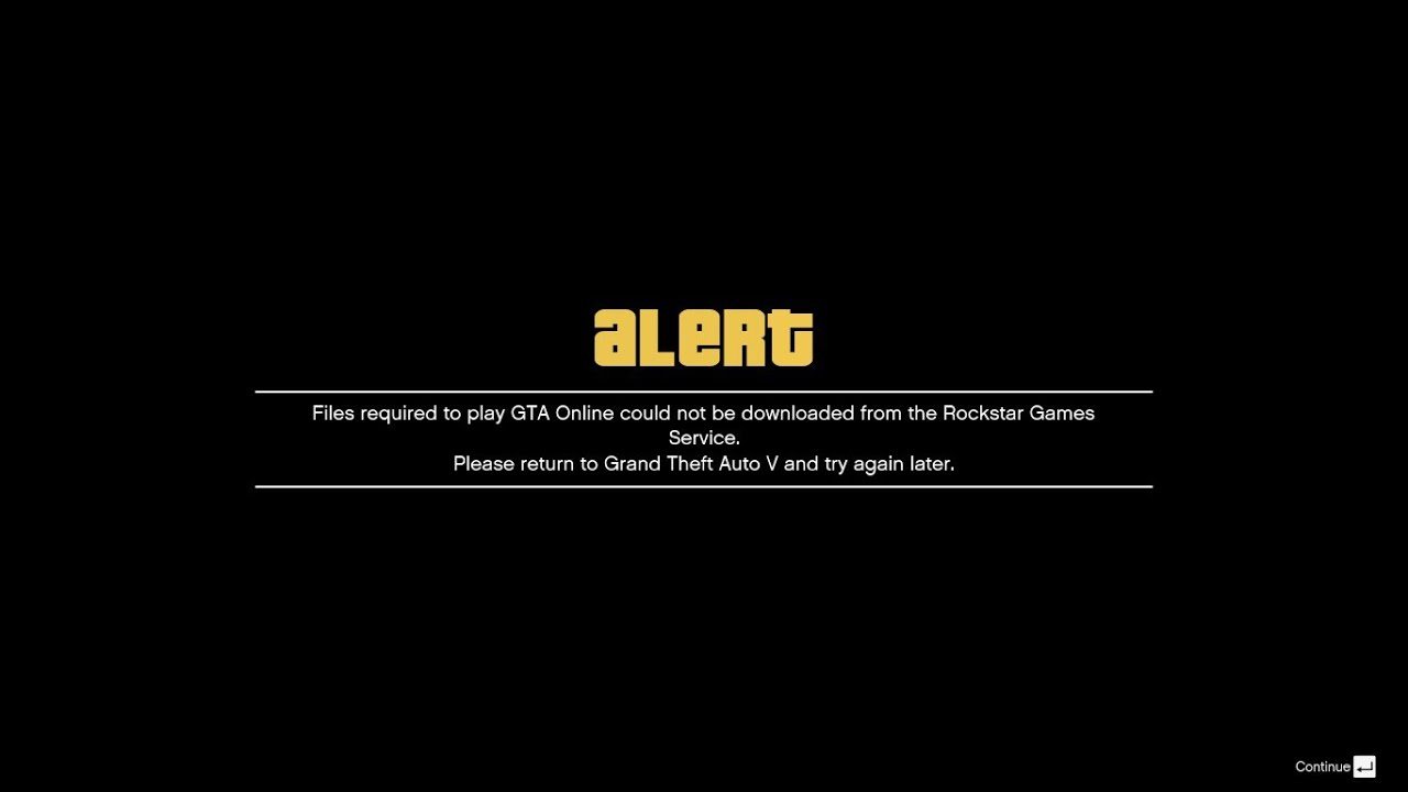 gta online files required could not be downloaded