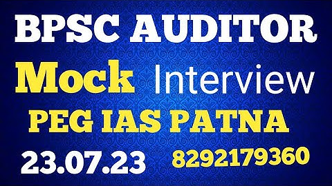 BPSC AUDITOR MOCK INTERVIEW || Dr. Pankaj Kumar and Expert Team