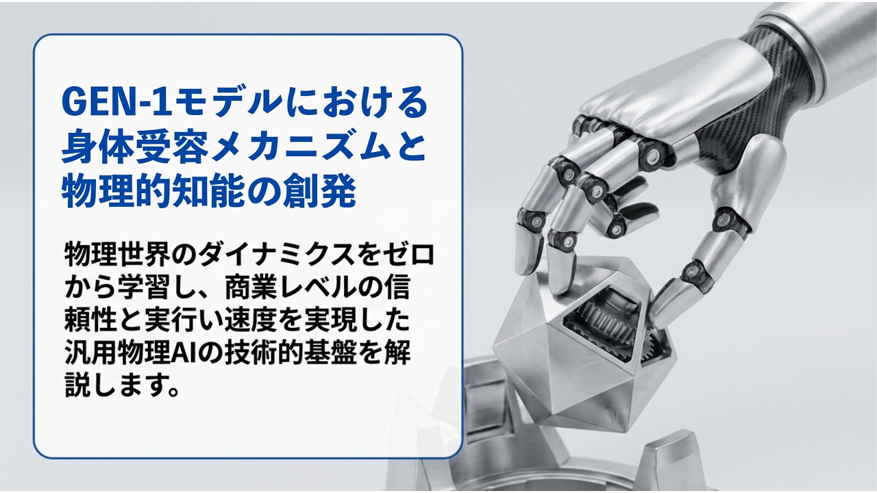 GEN-1モデルにおける身体受容メカニズムと物理的知能の創発｜teddy