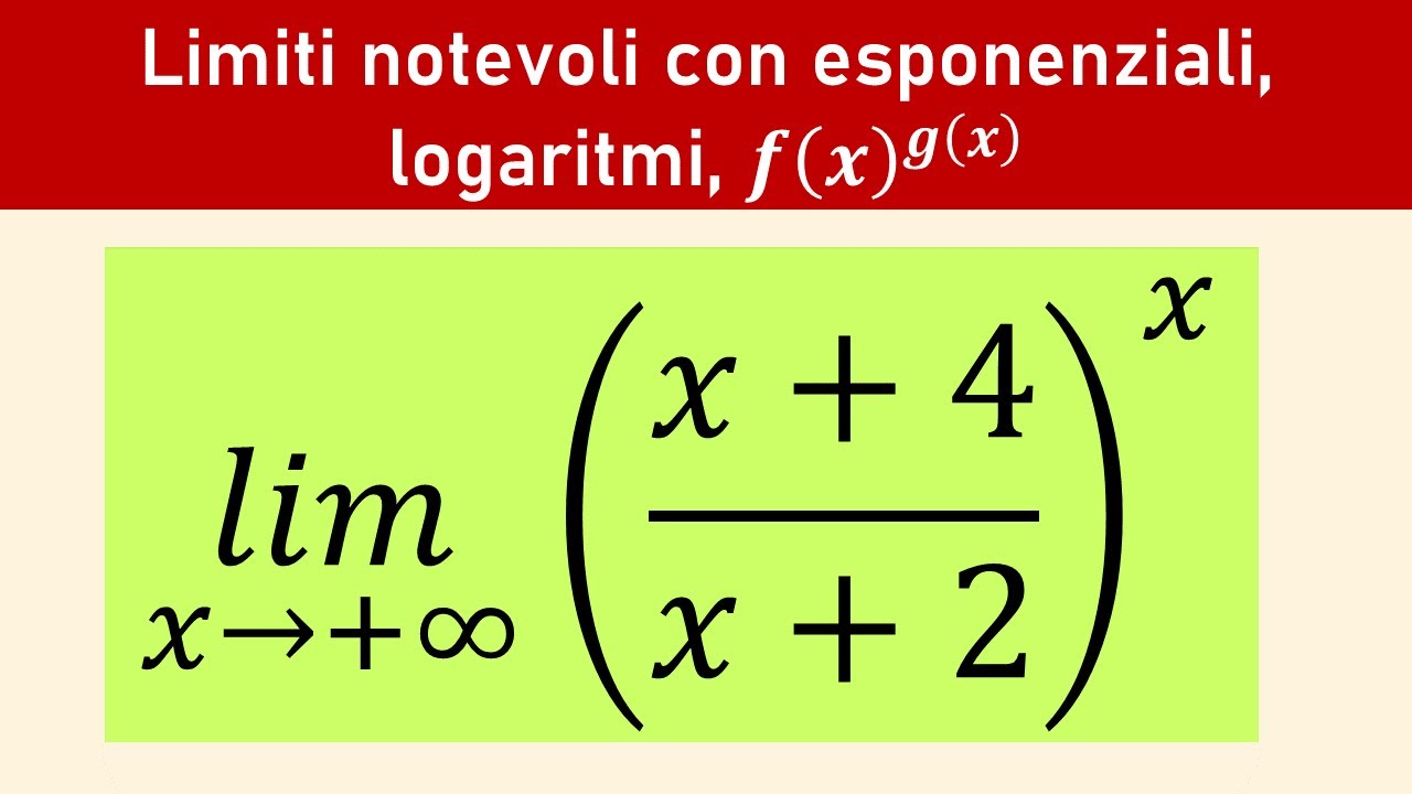 Calcolo dei limiti   FUNZIONI ESPONENZIALI E LOGARITMICHE