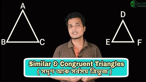 Similar & Congruent Triangles || সদৃশ আৰু সৰ্বসম ত্ৰিভূজ || Concept Learner || Assamese Video