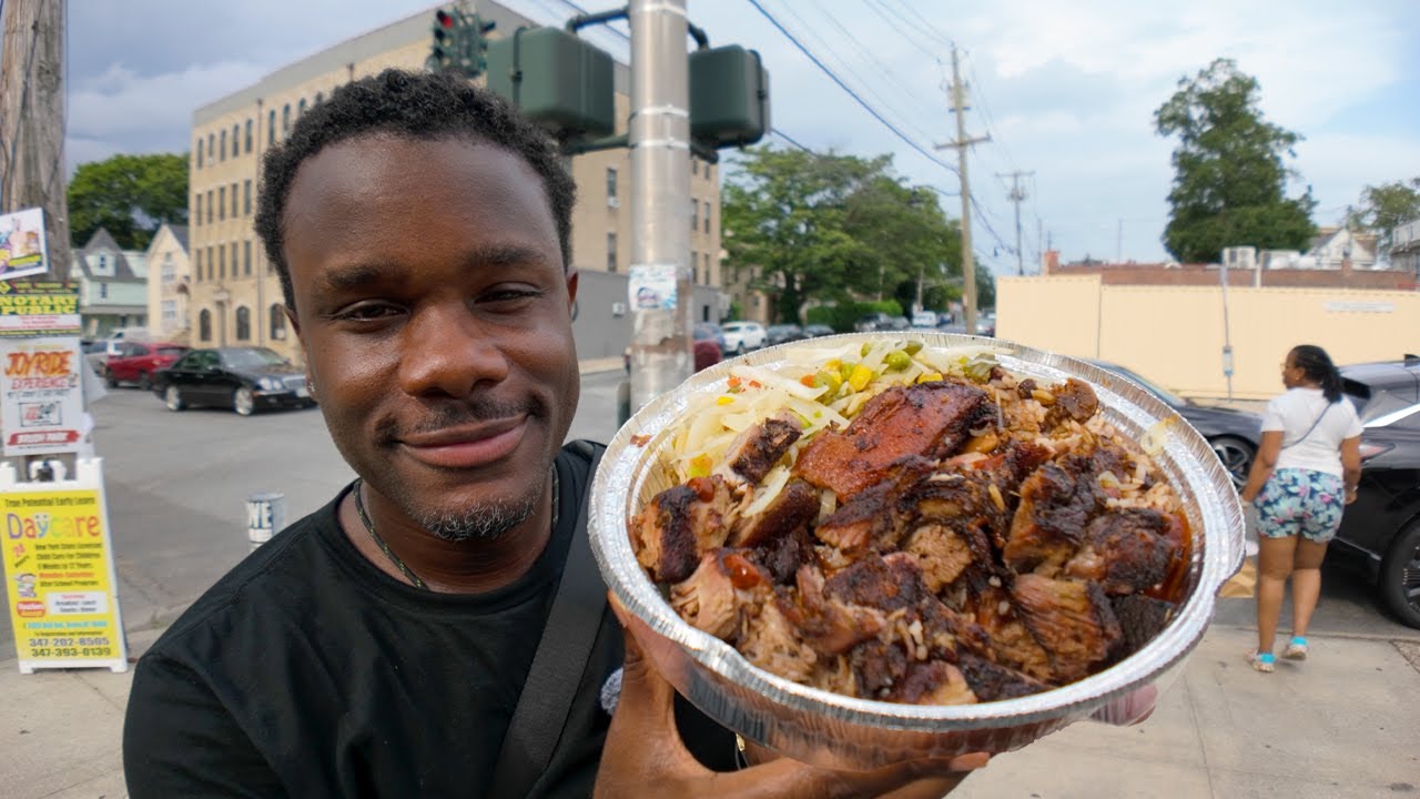 Jamaican Jerk Pork Done RIGHT in NYC | Jamaican Street Food