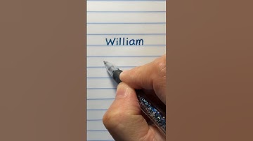 William name🌻in neat print & cursivewriting for beginners #handwriting #william #name #shorts #viral