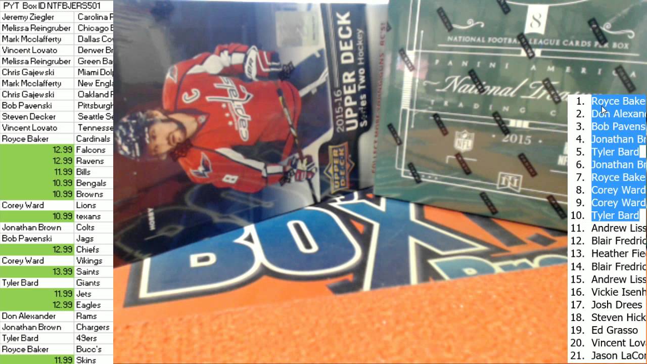 NT FOOTBALL PICK YOUR TEAM NTFBJERS501 & 19 Spots in the  random Upper Deck Series 2 Hockey 9611