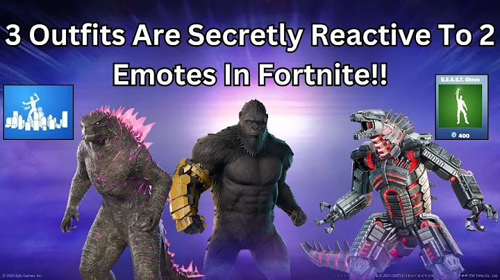 GODZILLA, MECHAGODZILLA AND KONG ARE ALL SECRETLY REACTIVE TO THESE 2 EMOTES IN FORTNITE! #fortnite