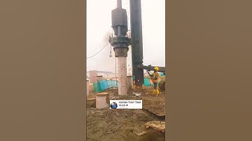 khởi động máy ép cọc bê tông khổng lồ #videoviral