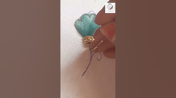 How to make aari embroidery flower using net cloth #aaritutorial #aariworkforbeginnersintamil #aari