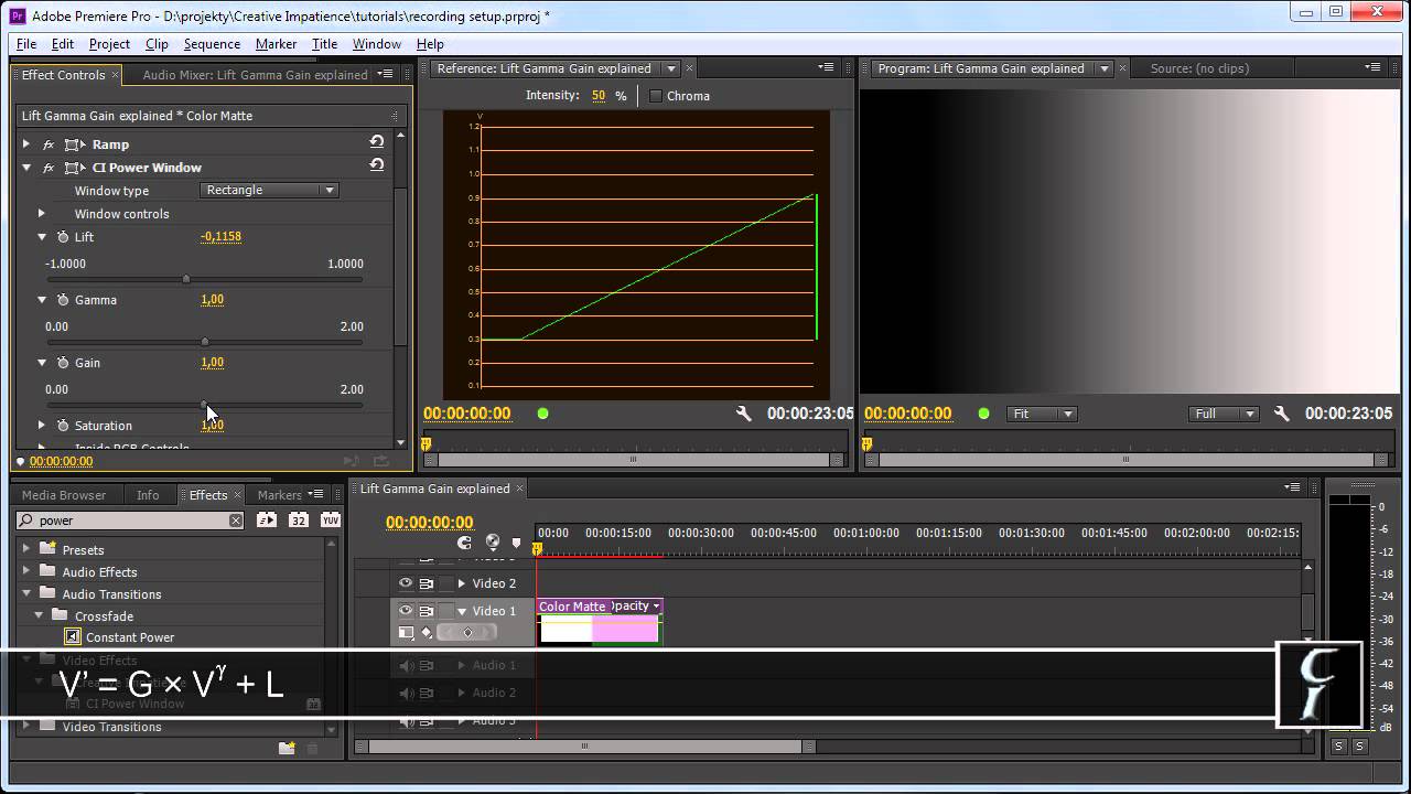 CI Power Window 00. Understanding Lift Gamma and Gain YouTube