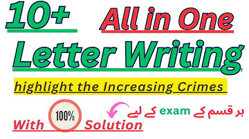 Multi topic Letter |letter to editor to highlight the increasing crimes|One Letter covers all topics