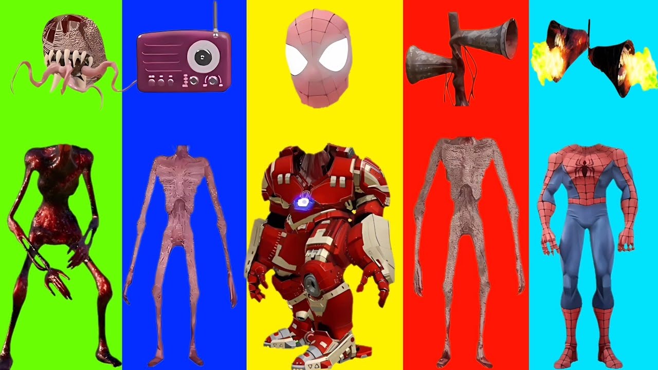 WRONG HEADS SIREN HEAD POOP, SIREN HEAD HOUSE, SIREN HEAD BRAIN EYE, SIREN HEAD OCTOPUS, SIREN HEAD