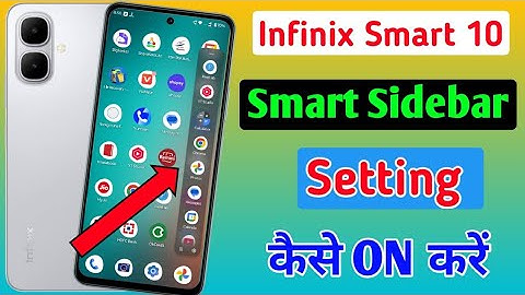 Infinix smart 10 me smart sidebar kaise use kare / how to enable smart sidebar in infinix smart 10 