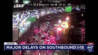 Major delays on Southbound I-15 near Draper