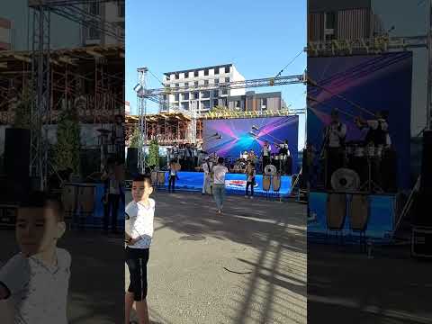 Выступления, концерт на улице, Ташкент, Узбекистан. National music street performance. Tashkent, Uzb