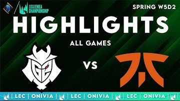 G2 vs FNC ALL GAMES Highlights | LEC Spring 2025 | G2 Esports vs Fnatic by Onivia