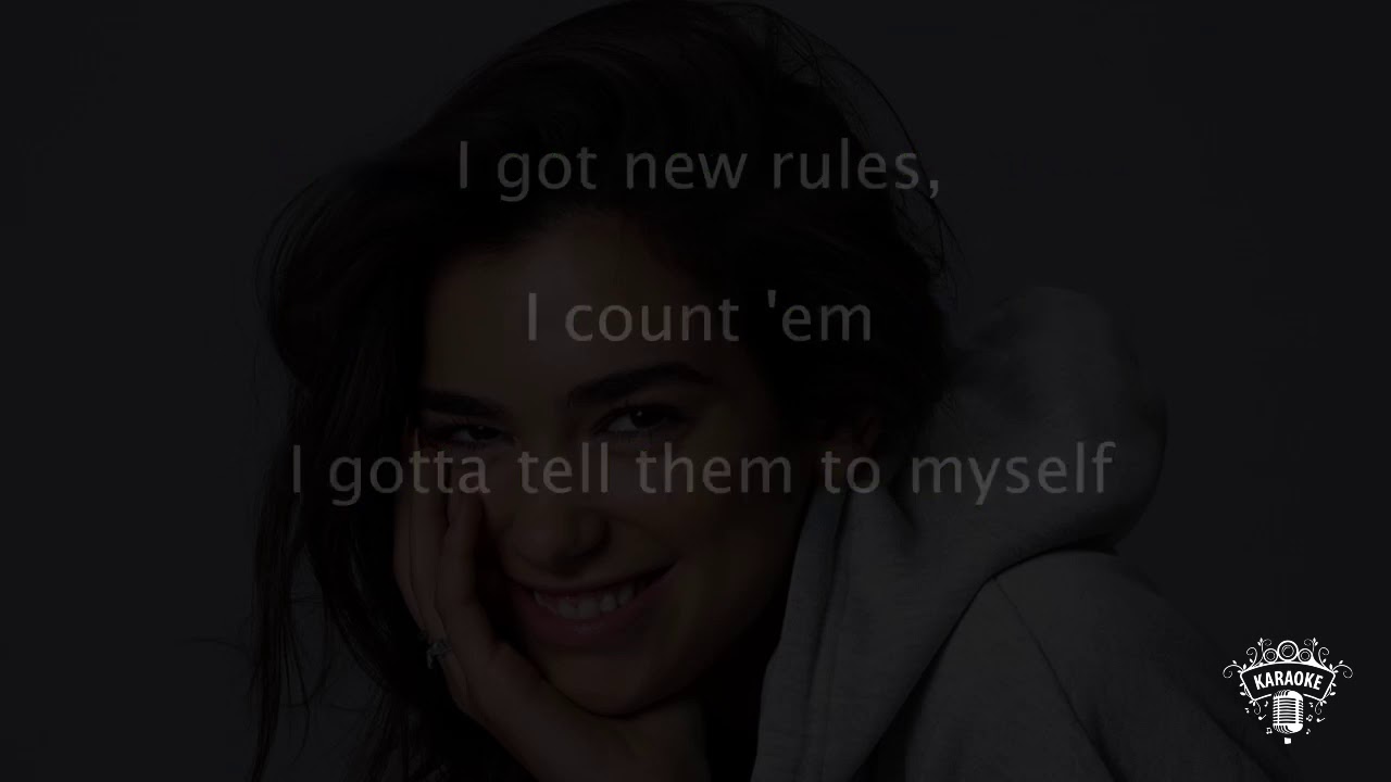 Dua Lipa New Rules (Karaoke Version) YouTube
