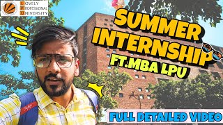 LPU me itni acchi SUMMER INTERNSHIP⛱️ Is it PAID or not🚫#trend#vlog#internship#placement#vlogs#viral