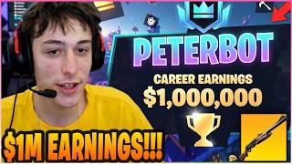 PETERBOT Goes LIVE After OFFICIALLY EARNING 1 MILLION DOLLARS From FORTNITE & Shows OFF HIS SKILLS!