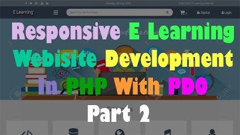 Responsive E Learning WebSite Development In PHP With PDO Part 2 Overview Admin Side