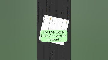 Why leave Excel just to convert units?  #excel #spreadsheetmagic #exceladdins