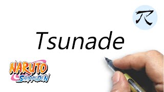 how to draw Tsunade Naruto started from word Tsunade