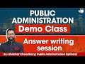 Answer Writing Session | Public Administration | Demo Class | StudyIQ IAS