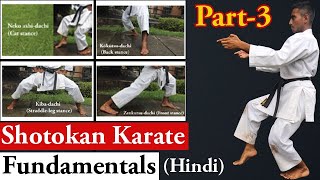 karate fundamentals and techniques Hindi Part-3 | Karate Training in Hindi | India | Karate stances