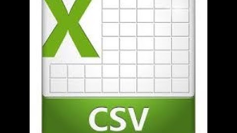 1   Create a .csv File