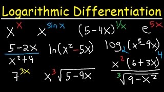 Logarithmic Differentiation of Exponential Functions