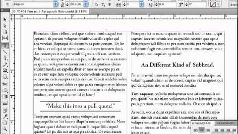Important Tutorial on Paragraph Rules in InDesign