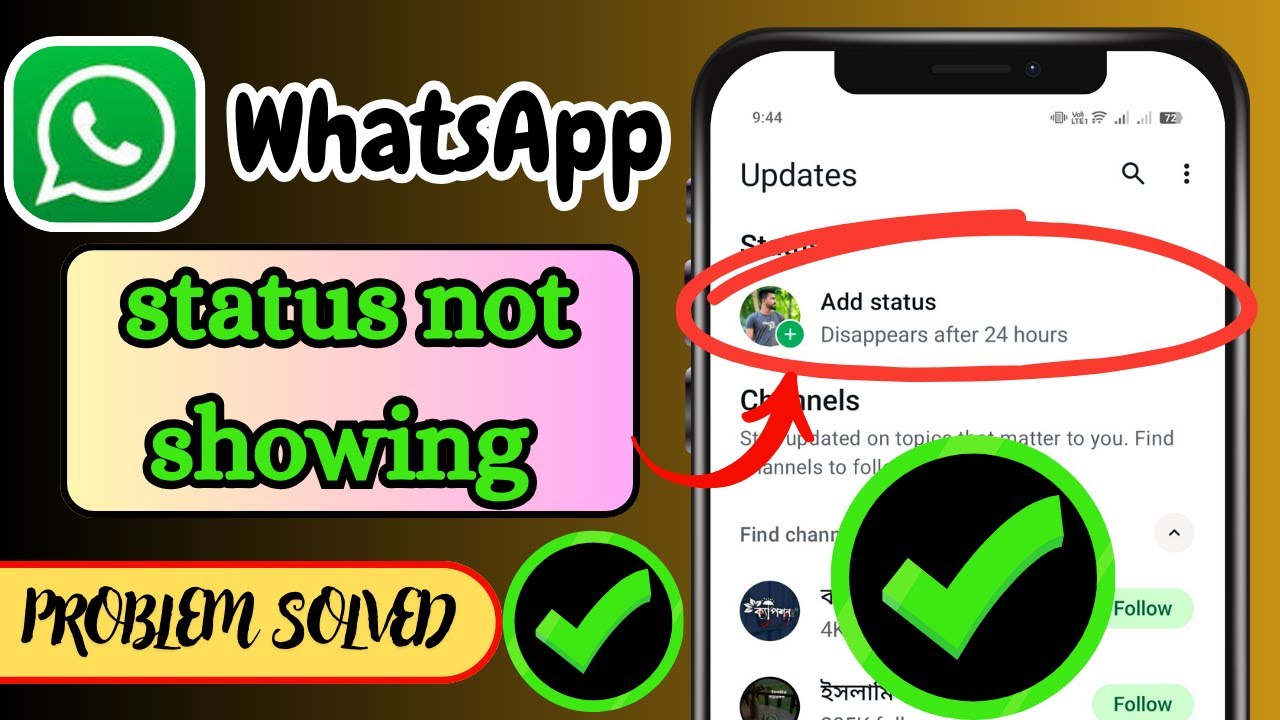 How to Solve WhatsApp Status Not Showing on Android/iPhone 2025 - YouTube