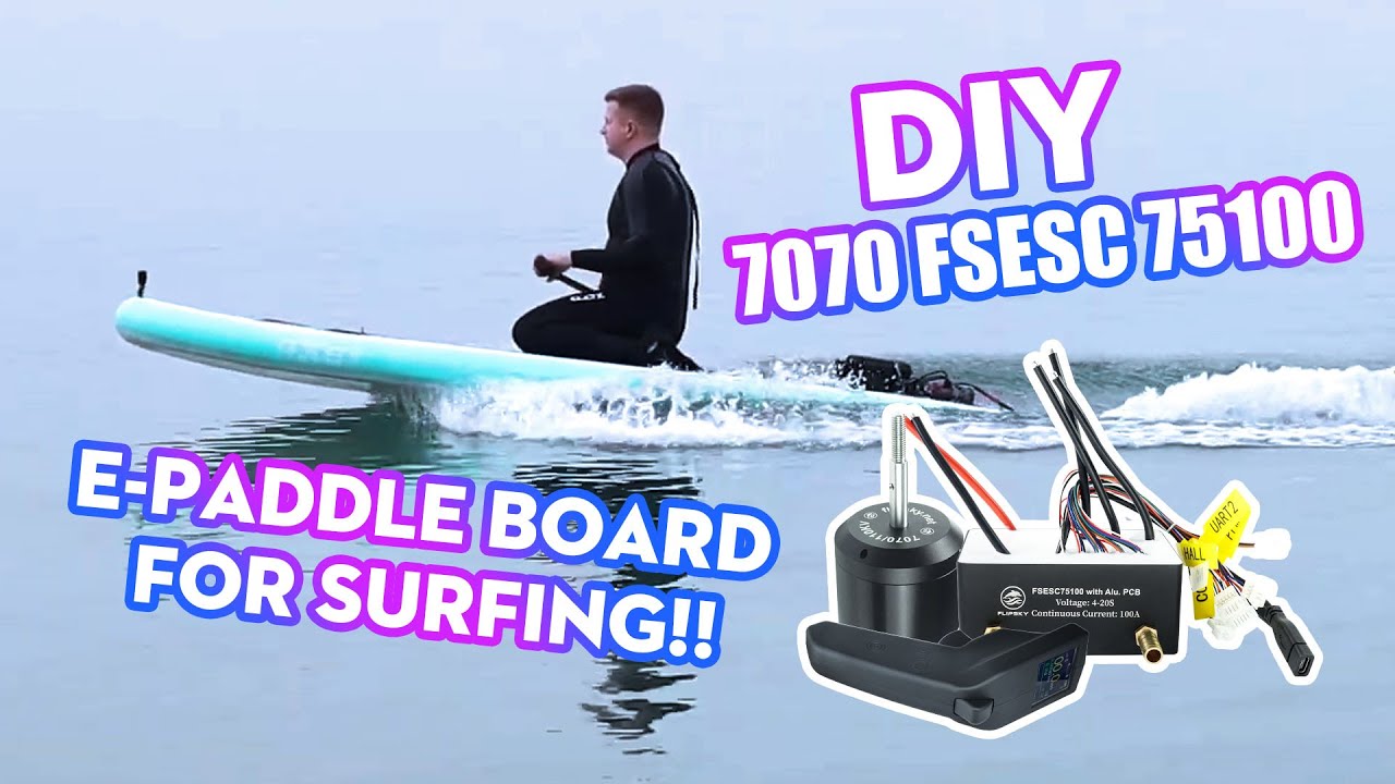 eSUP。　モーター付きSUP DIY E-Paddle Board with Flipsky | ESUP Surf | ‪@tonysky‬ - YouTube