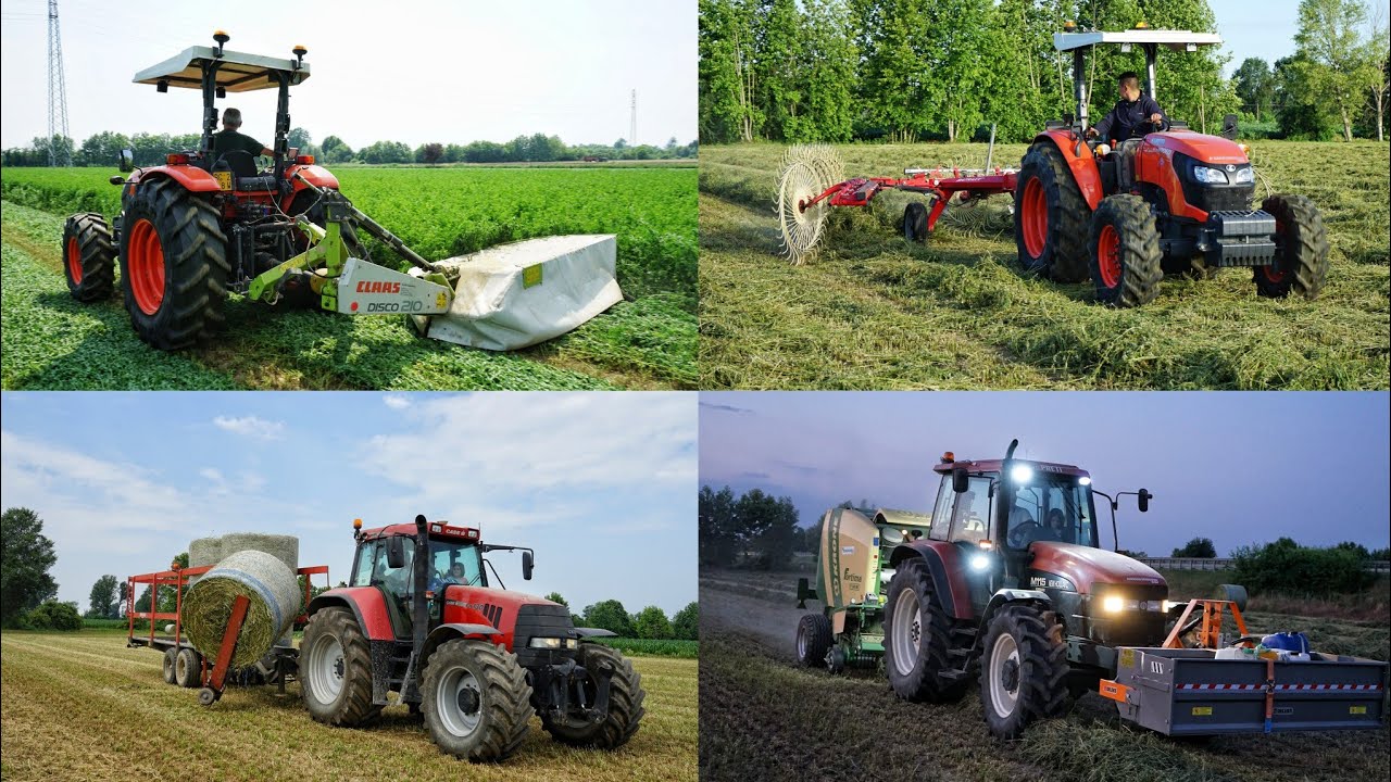 FIENAGIONE 2020 | Fiatagri M115 Kubota Case | Making Hay Complete process