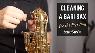 How to Swab out a Bari Sax - ⚠ Warning ⚠ the first time will be gross...