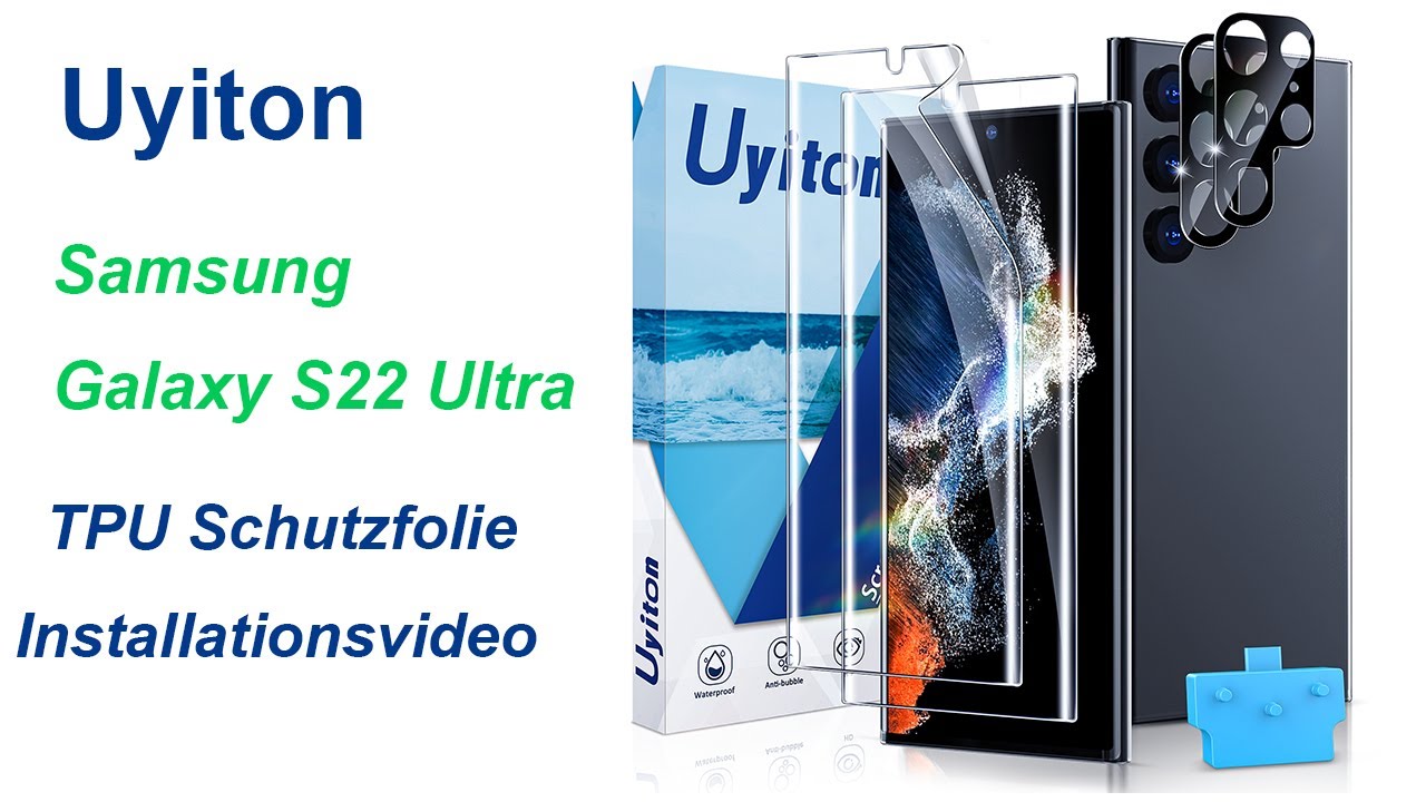 Uyiton TPU Schutzfolie Installationsvideo Kompatibel mit Samsung Galaxy S22  Ultra 