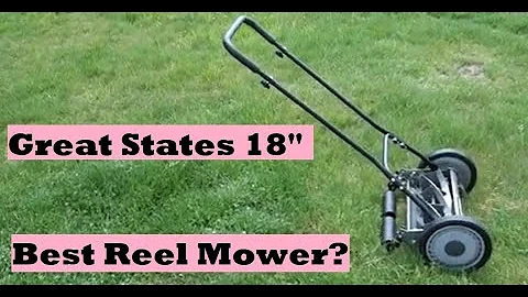 Great States 18" Push Reel Lawn Mower Unboxing, Review, Demo (Save Money with Manual Reel Mower?)