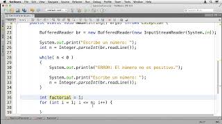 3. 11. Programación Java Solución Calcular el factorial