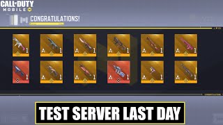 *NEW* Codm S7 And S8 Test Server Last Day | Codm Test Server