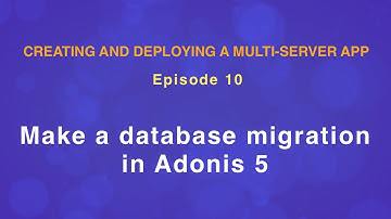 Make a database migration in Adonis 5