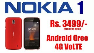 Nokia 1 with Android Oreo (Go edition) Rs 3499 launched in India