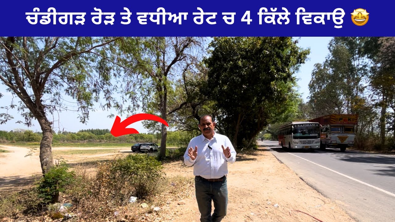 4.5 acres land on Chandigarh road for sale in Punjab🤩Video no: 186
