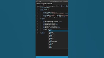 HTML headings Short tutorial #shorts