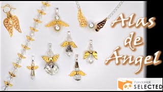 9 DISEÑOS CON ALITAS DE ÁNGEL, COLLAR, COLGANTES, ARITOS Y PULSERA PandaHall Selected Angelitos 