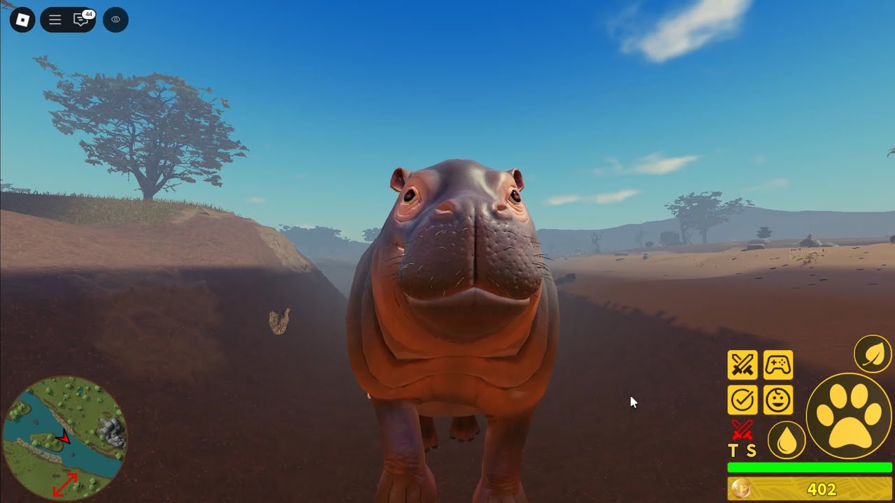 BUYING & PLAYING as a HIPPO!! in Roblox- Savannah Life