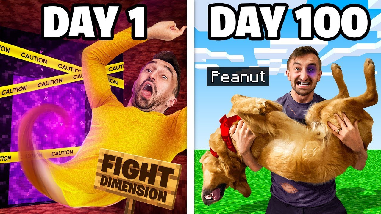 I Survived 100 Days Shifting Dimensions In Minecraft Hardcore