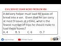 Civil service exam word problem 84