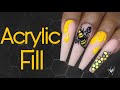 Step By Step DIY Acrylic Fill | Bee Nail Art Tutorial | Watch Me Work