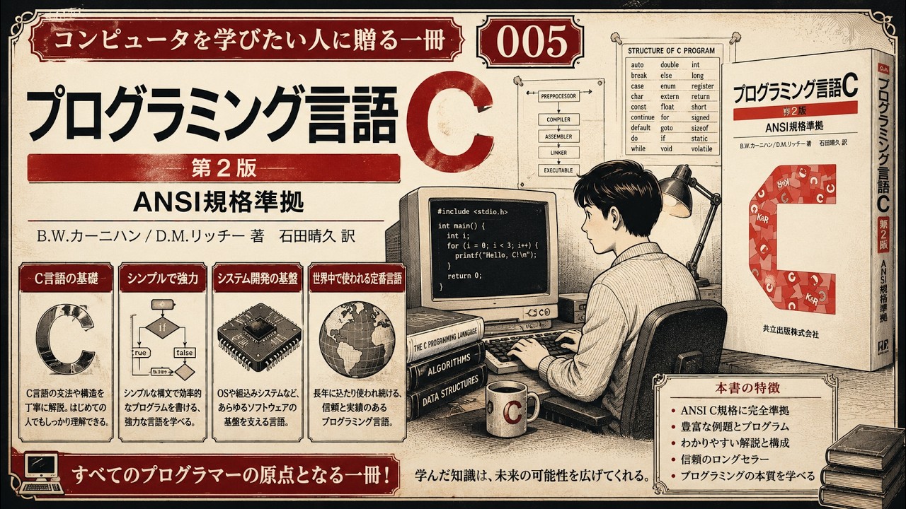 コンピュータを学びたい人に贈る一冊 005 プログラミング言語C 第2版